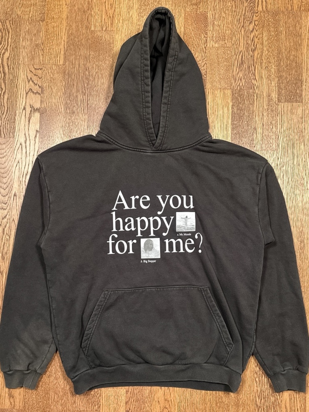Kendrick Lamar Big Steppers Oklama Tour 2022 Dark Gray Fleece Hoodie Mens Medium